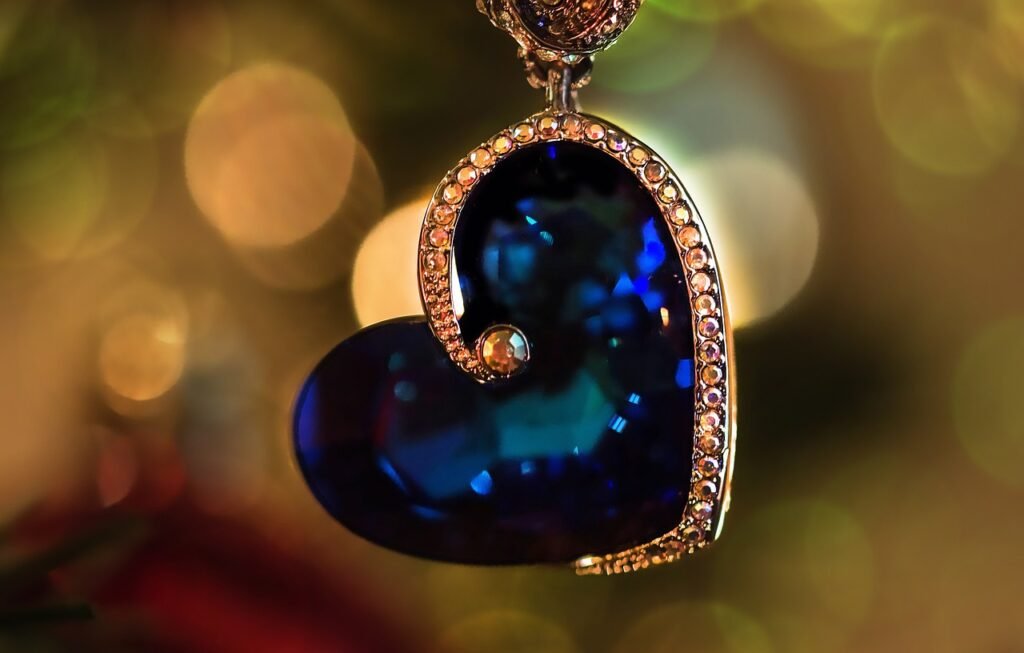 jewellery, heart, follower, Blue Sapphire, Chain