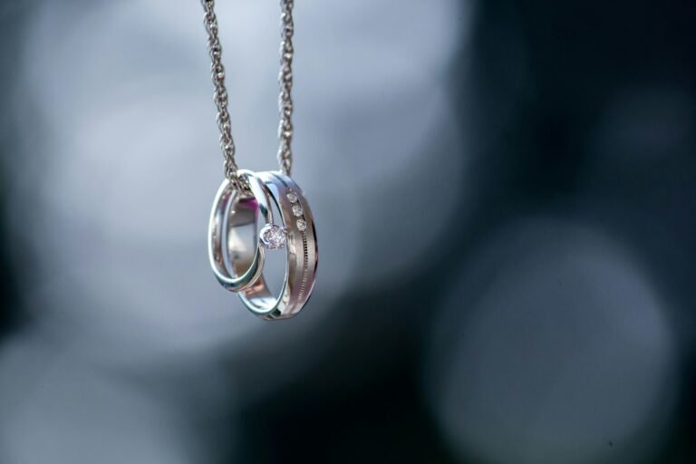 Delicate silver chain with pendant